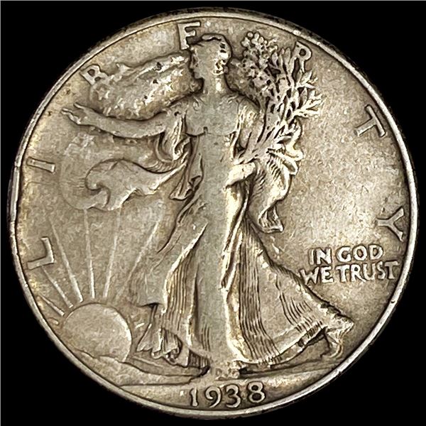 1938-D Walking Liberty Half Dollar LIGHTLY