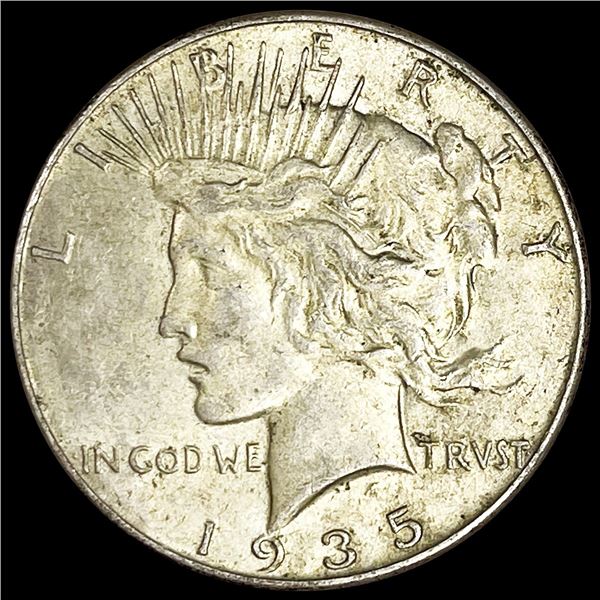 1935 Silver Peace Dollar CLOSELY UNCIRCULATED