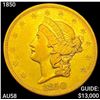 1850 $20 Gold Double Eagle CHOICE AU