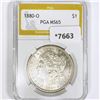 1880-O Morgan Silver Dollar PGA-MS65