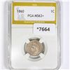 1860 Indian Head Cent PGA-MS63+