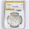 1934-S Silver Peace Dollar PGA-AU50