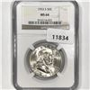 1953-S Franklin Half Dollar NGC-MS64