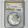 1897-S Morgan Silver Dollar PGA-MS65