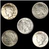 (5) Peace Silver Dollars NEARLY UNCIRCULATED