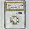 1916 Morgan Silver Dime PGA-MS66 FSB