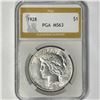 1928 Silver Peace Dollar PGA-MS63