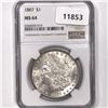 Image 1 : 1887 Morgan Silver Dollar NGC-MS64