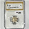 Image 1 : 1919-D Mercury Silver Dime PGA-MS62 FSB