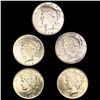 Image 1 : (5) Peace Silver Dollars UNCIRCULATED