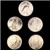 Image 2 : (5) Peace Silver Dollars UNCIRCULATED