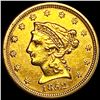 Image 1 : 1852 $2.50 Gold Quarter Eagle UNCIRCULATED