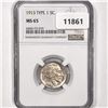 Image 1 : 1913 Buffalo Nickel NGC-MS65