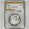 Image 1 : 1941 Walking Liberty Half Dollar PGA-MS65