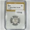 Image 1 : 1868 Shield Nickel PGA-PR67 DCAM