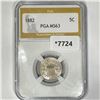1882 Shield Nickel PGA-MS63