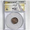 1880 Indian Head Cent ANACS-MS60 BRN
