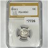1918-S Mercury Silver Dime PGA-MS63