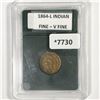 1864 L Indian Head Cent -VF