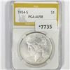 1934-S Silver Peace Dollar PGA-AU58