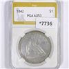 1842 Seated Liberty Dollar PGA-AU53