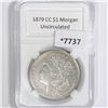 Image 1 : 1879-CC Morgan Silver Dollar -UNC
