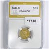 1847-O $2.50 Gold Quarter Eagle PGA-AU58