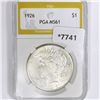 1926 Silver Peace Dollar PGA-MS61