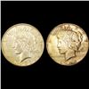1923 D & S (2) Peace Silver Dollars NEARLY