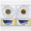 Image 2 : 1909, 1919 Set (2) Wheat Cent ANACS-MS62 RB, AU55