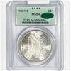 1881-S CAC Morgan Silver Dollar PCGS-MS64