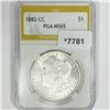 Image 1 : 1882-CC Morgan Silver Dollar PGA-MS65