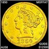 1850 MOFFAT $5 Gold Half Eagle CHOICE AU