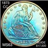 1873-CC Arrows Seated Half Dollar CHOICE AU