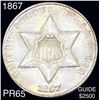 Image 1 : 1867 Three Cent Silver Piece GEM PROOF