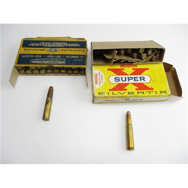 COLLECTIBLE ASSORTED .35 REM AMMO LOT