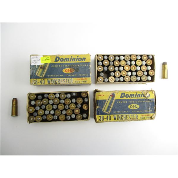 COLLECTIBLE CIL DOMINION .38-40 WIN AMMO