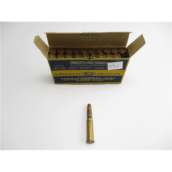 COLLECTIBLE CIL DOMINION .30-30 AMMO