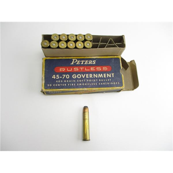COLLECTIBLE PETERS .45-70 GOVT AMMO