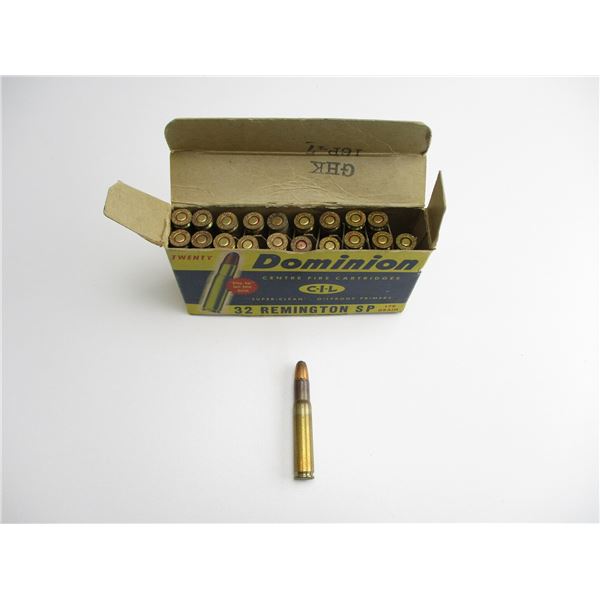 COLLECTIBLE CIL DOMINION .32 REM AMMO