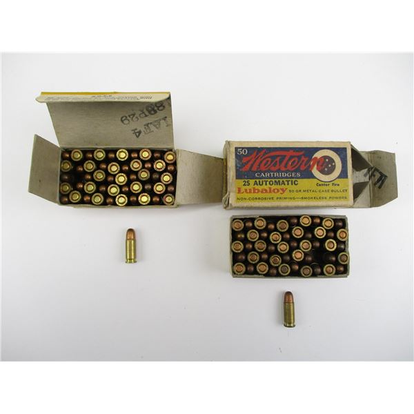 COLLECTIBLE ASSORTED .25 AUTO AMMO