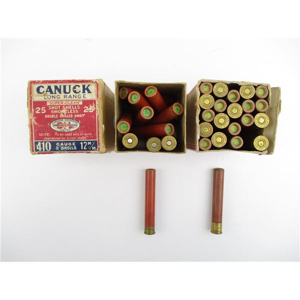COLLECTIBLE CIL CANUCK .410 GAUGE SHOTSHELLS LOT