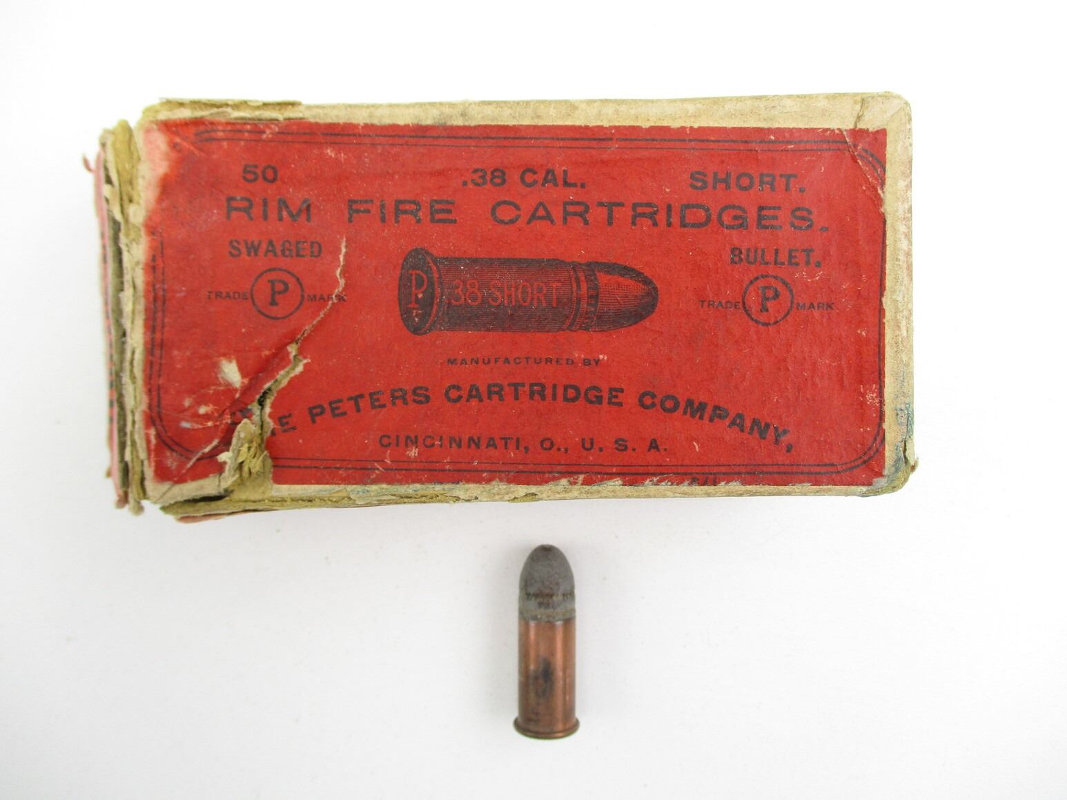 COLLECTIBLE PETERS .38 SHORT RIMFIRE AMMO