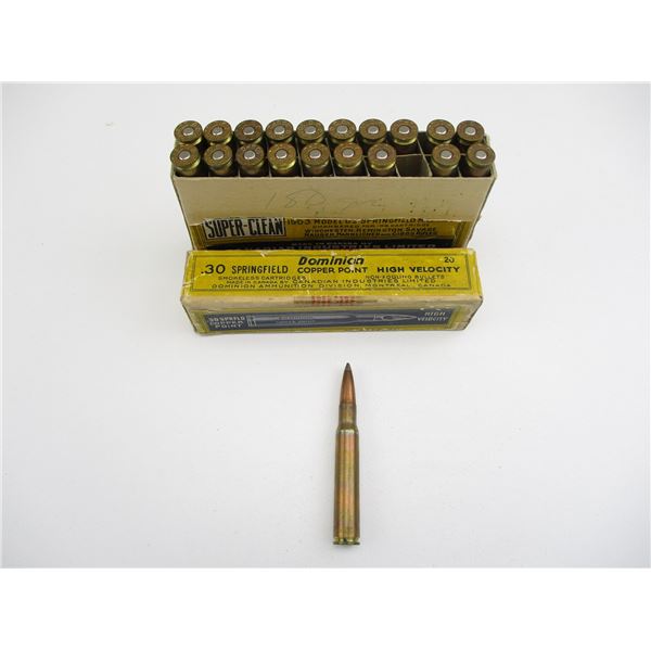 COLLECTIBLE CIL .30 SPRINGFIELD AMMO