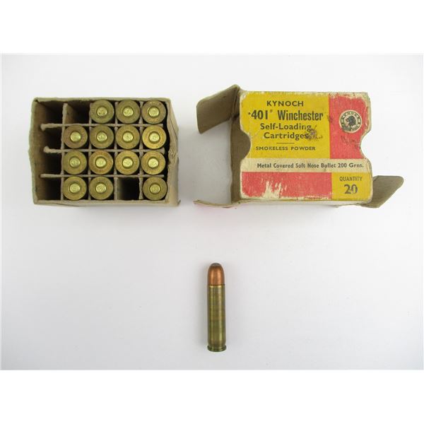 COLLECTIBLE KYNOCH .401 WIN AMMO