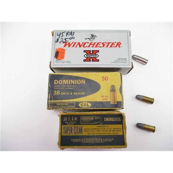 ASSORTED .38 S&W AMMO