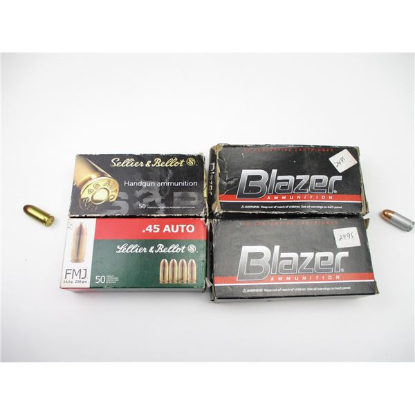 ASSORTED .45 AUTO AMMO