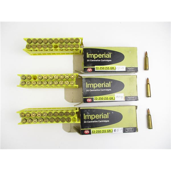 IMPERIAL .22-250 REM AMMO