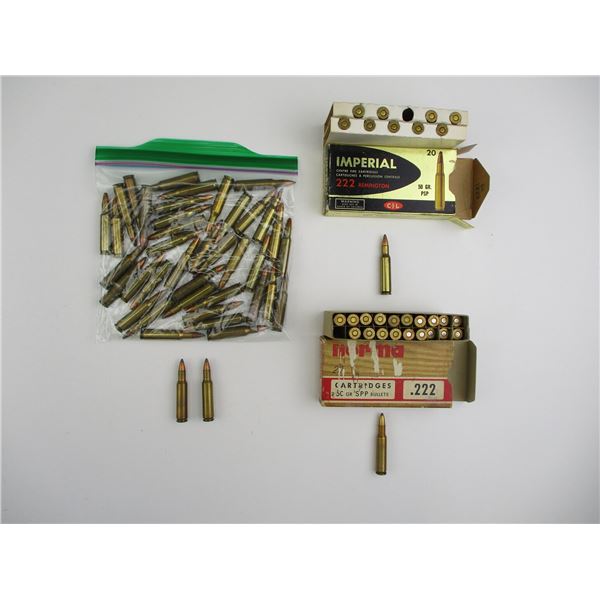 ASSORTED .222 REM AMMO
