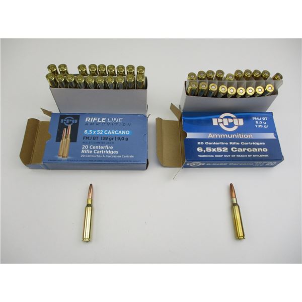 PPU 6.5X52 CARCANO AMMO